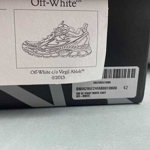 OFF-WHITE BE RIGHT BACK SILVER