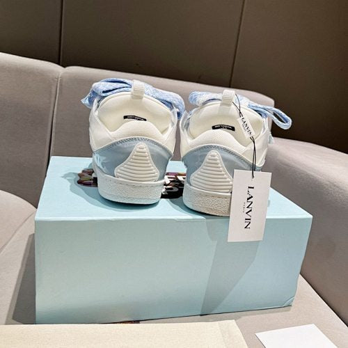 LANVIN CURB PATENT BLUE