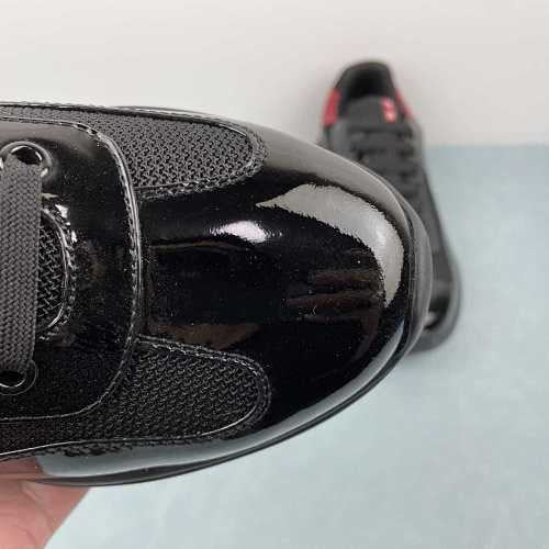 PRADA CUP PATENT BLACK RED