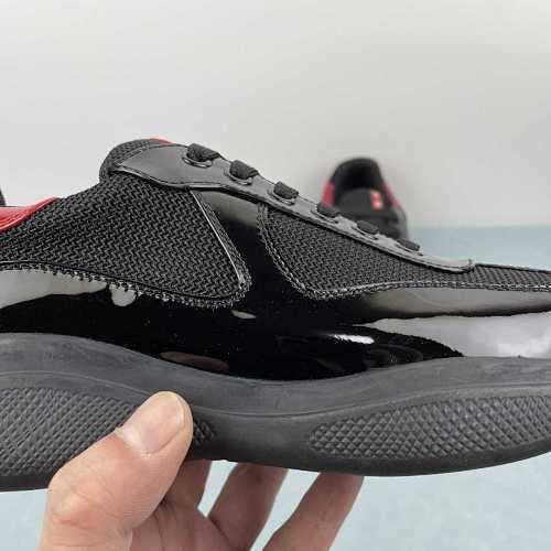 PRADA CUP PATENT BLACK RED