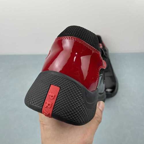 PRADA CUP PATENT BLACK RED