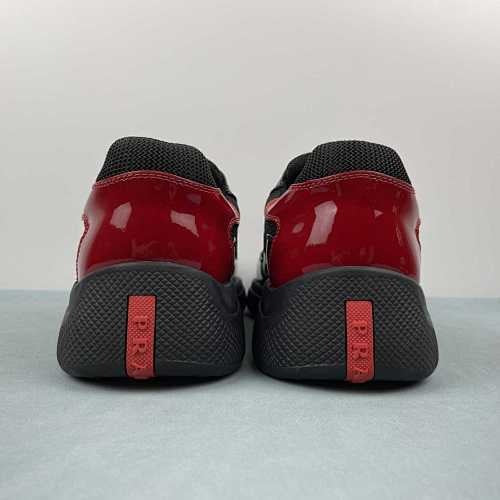 PRADA CUP PATENT BLACK RED