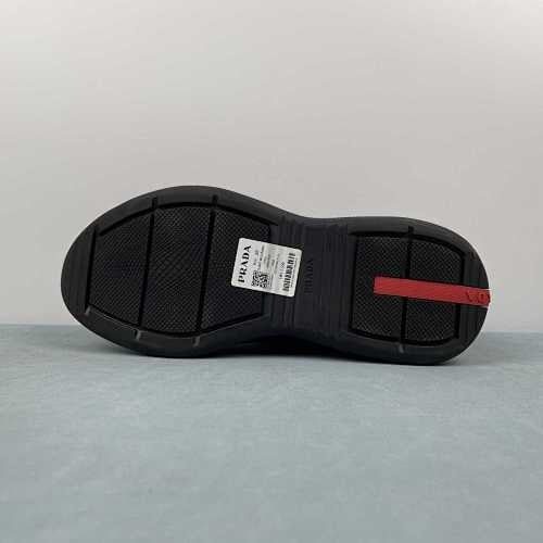 PRADA CUP PATENT BLACK RED