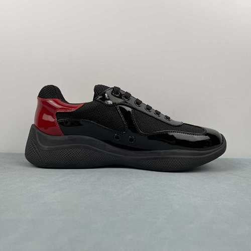 PRADA CUP PATENT BLACK RED